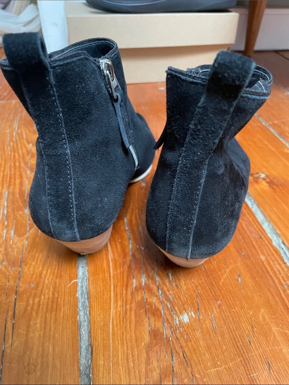 Dolce Vita Women's Black Suede Side-Zip Ankle Booties